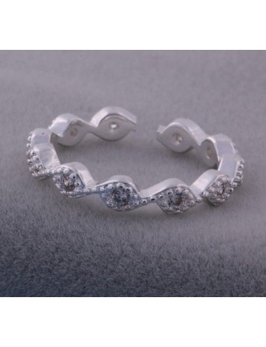 ANILLO DISEÑO ÓVALOS AJUSTABLE, CON PLATA 925