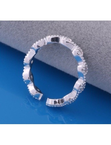 ANILLO DISEÑO ÓVALOS AJUSTABLE, CON PLATA 925