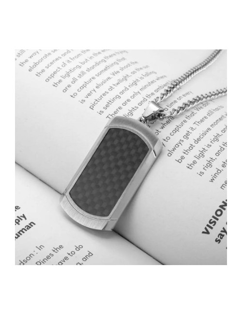 COLGANTE PARA HOMBRE, ACERO Y TUNGSTENO (SE GRABA)