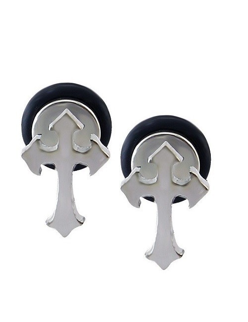 PENDIENTES CRUZ UNISEX, ACERO QUIRÚRGICO INOXIDABLE