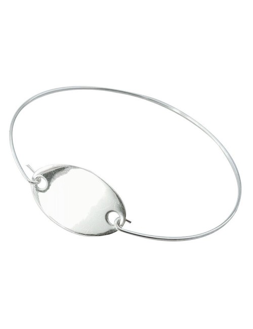 PULSERA HILO EN PLATA DE LEY CON CHAPA PERSONALIZABLE