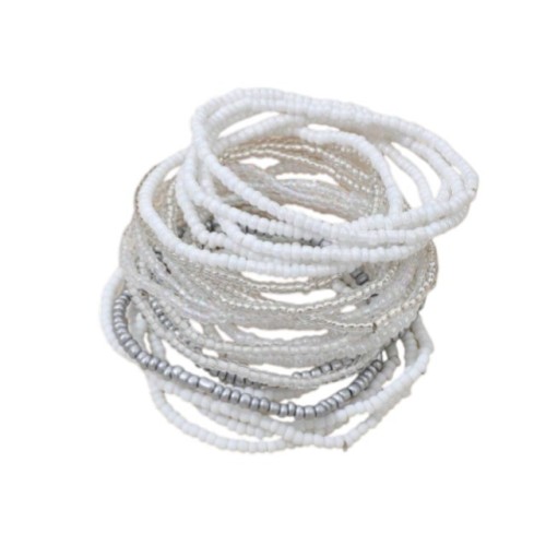CONJUNTO 20 PULSERAS VERANO ROCALLA NATURAL