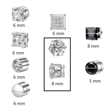 pendientes magneticos con iman para hombre