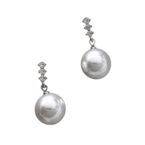 PENDIENTES PERLAS SEMI RÍGIDOS CON CIRCONITAS