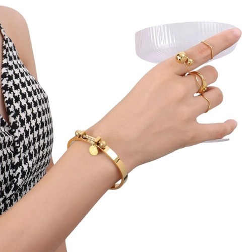 PULSERA RÍGIDA CON MINI CHAPITA PARA GRABAR