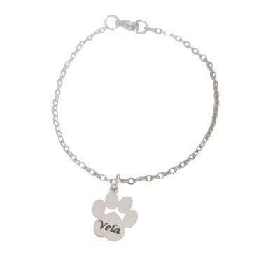 pulsera con huella de perro personalizada