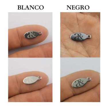 MINI ETIQUETAS ACERO CON LOGOTIPO PERSONALIZADO PARA JOYAS Y BISUTERIA