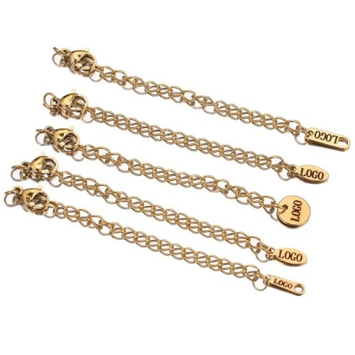 MINI ETIQUETAS ACERO Y ORO CON LOGOTIPO PERSONALIZADO PARA JOYAS Y BISUTERIA