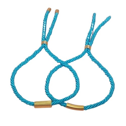 PULSERA CORDÓN TRENZADO COLORES Y ENTREPIEZA PARA GRABAR