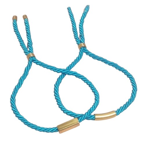 PULSERA CORDÓN TRENZADO COLORES Y ENTREPIEZA PARA GRABAR
