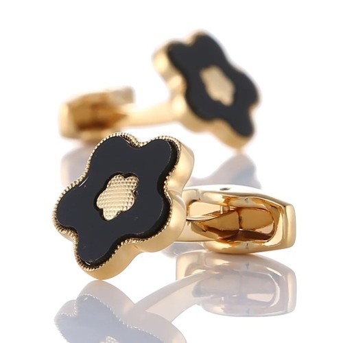 GEMELOS DORADOS DE DISEÑO FLOR PERSONALIZADOS