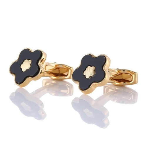 GEMELOS DORADOS DE DISEÑO FLOR PERSONALIZADOS