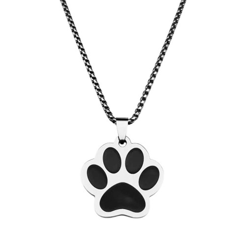 COLGANTE HUELLA PERRO PERSONALIZADO DOS COLORES