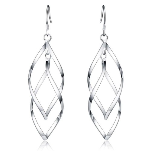PENDIENTES LARGOS DISEÑO PLATA