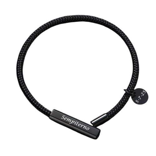 PULSERA CUERDA CON ENTREPIEZA PERSONALIZADA