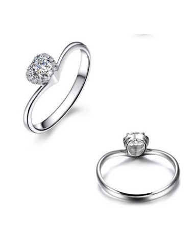 ANILLO CORAZÓN COMPROMISO, PLATA